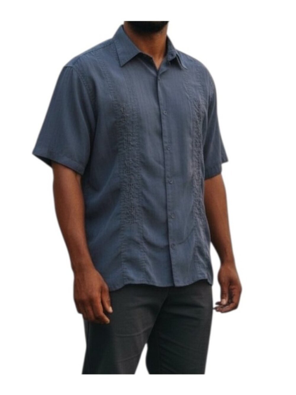 Cabana Mens Resort Button Up Shirt~Size M~Short Sleeve Hawaiian Vacation L10 08